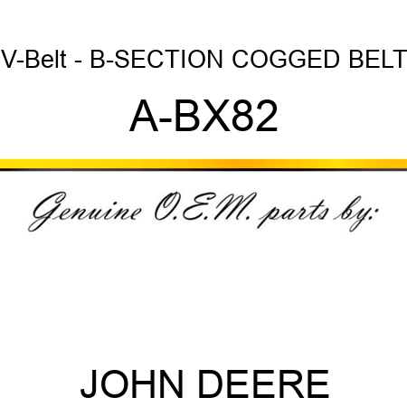 V-Belt - B-SECTION COGGED BELT A-BX82