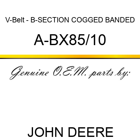 V-Belt - B-SECTION COGGED BANDED A-BX85/10