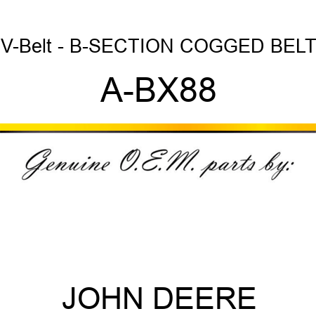 V-Belt - B-SECTION COGGED BELT A-BX88