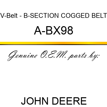V-Belt - B-SECTION COGGED BELT A-BX98