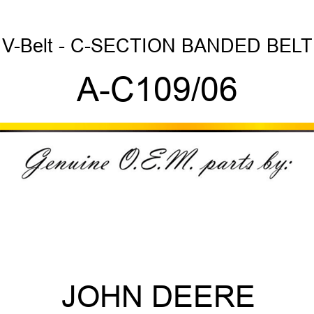 V-Belt - C-SECTION BANDED BELT A-C109/06