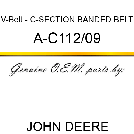 V-Belt - C-SECTION BANDED BELT A-C112/09
