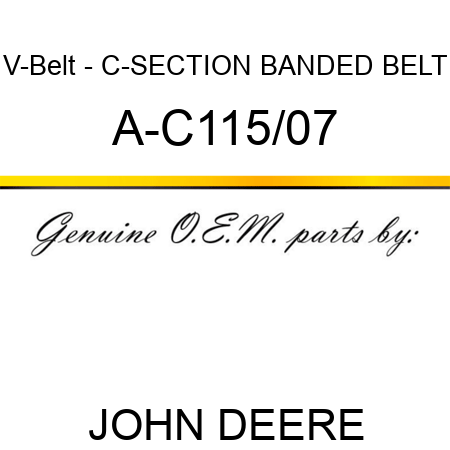 V-Belt - C-SECTION BANDED BELT A-C115/07