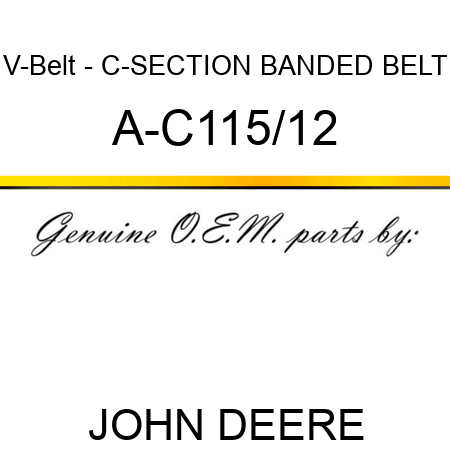 V-Belt - C-SECTION BANDED BELT A-C115/12