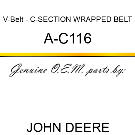 V-Belt - C-SECTION WRAPPED BELT A-C116