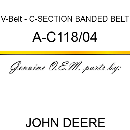V-Belt - C-SECTION BANDED BELT A-C118/04