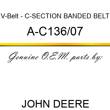 V-Belt - C-SECTION BANDED BELT A-C136/07