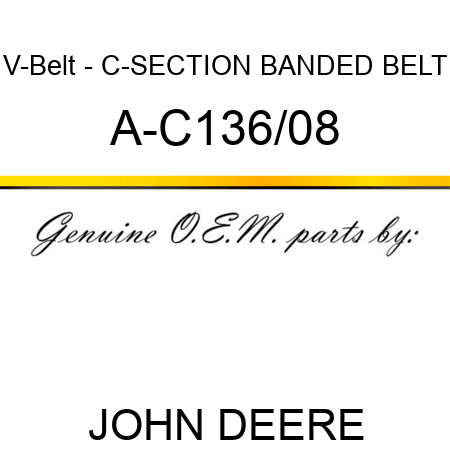 V-Belt - C-SECTION BANDED BELT A-C136/08