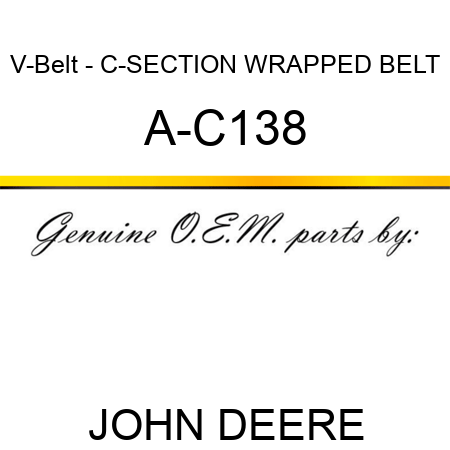 V-Belt - C-SECTION WRAPPED BELT A-C138