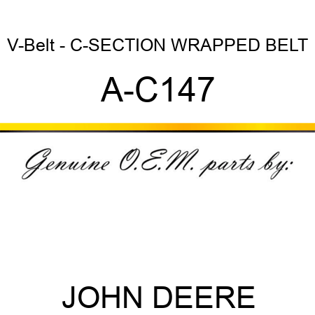 V-Belt - C-SECTION WRAPPED BELT A-C147
