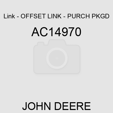 Link - OFFSET LINK - PURCH PKGD AC14970