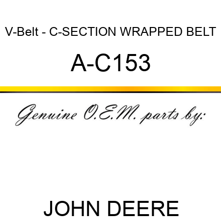 V-Belt - C-SECTION WRAPPED BELT A-C153