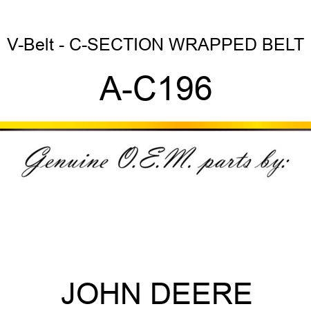 V-Belt - C-SECTION WRAPPED BELT A-C196