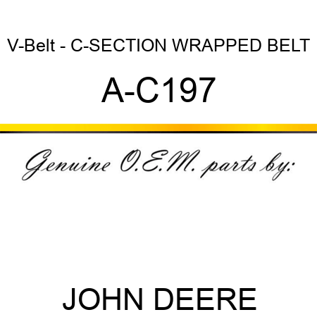 V-Belt - C-SECTION WRAPPED BELT A-C197