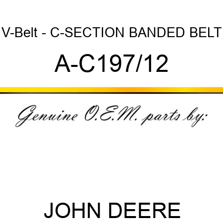 V-Belt - C-SECTION BANDED BELT A-C197/12