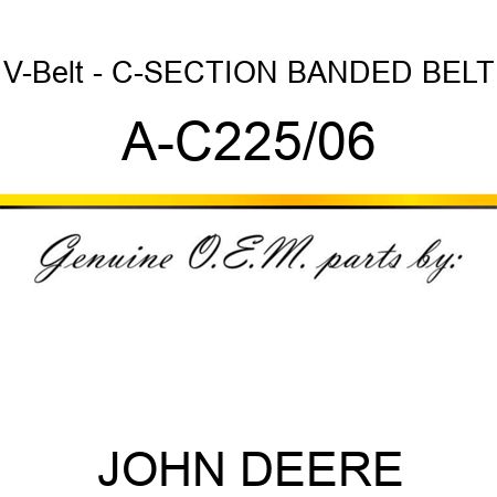 V-Belt - C-SECTION BANDED BELT A-C225/06