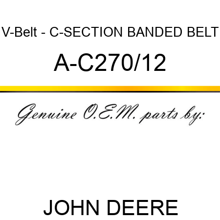 V-Belt - C-SECTION BANDED BELT A-C270/12