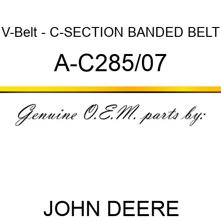 V-Belt - C-SECTION BANDED BELT A-C285/07