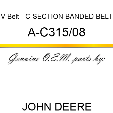 V-Belt - C-SECTION BANDED BELT A-C315/08