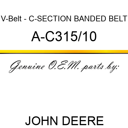 V-Belt - C-SECTION BANDED BELT A-C315/10