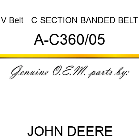V-Belt - C-SECTION BANDED BELT A-C360/05