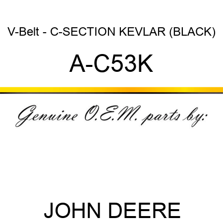 V-Belt - C-SECTION KEVLAR (BLACK) A-C53K