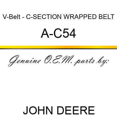 V-Belt - C-SECTION WRAPPED BELT A-C54