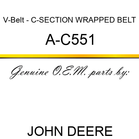 V-Belt - C-SECTION WRAPPED BELT A-C551