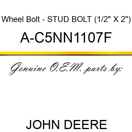 Wheel Bolt - STUD BOLT (1/2