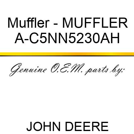 Muffler - MUFFLER A-C5NN5230AH