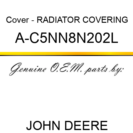 Cover - RADIATOR COVERING A-C5NN8N202L