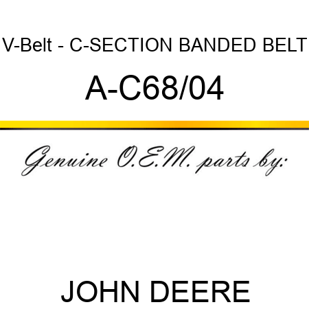 V-Belt - C-SECTION BANDED BELT A-C68/04