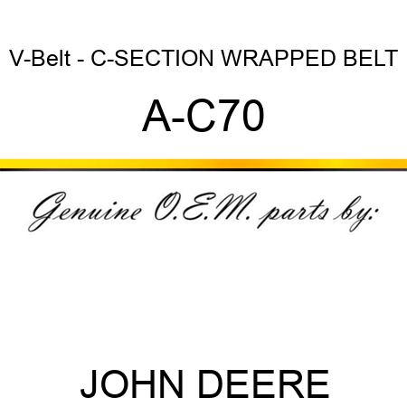V-Belt - C-SECTION WRAPPED BELT A-C70