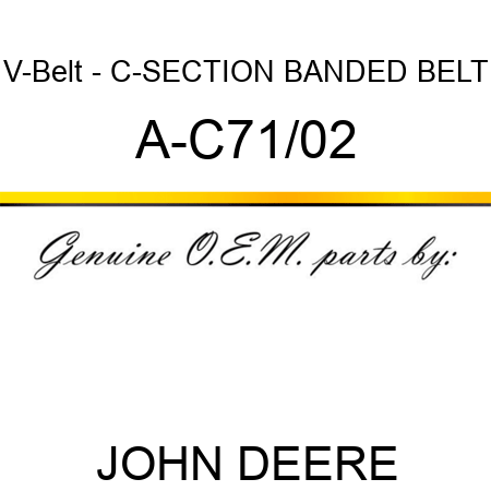 V-Belt - C-SECTION BANDED BELT A-C71/02