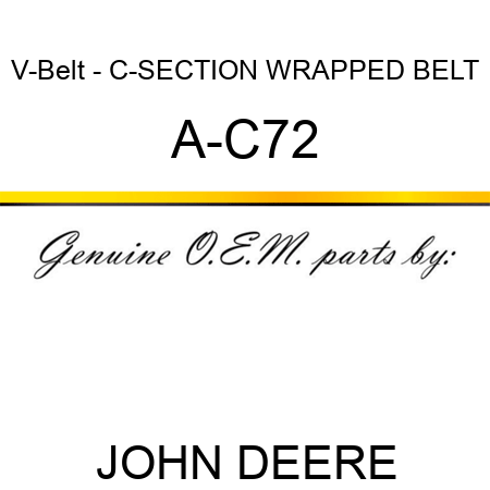 V-Belt - C-SECTION WRAPPED BELT A-C72