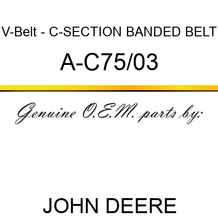 V-Belt - C-SECTION BANDED BELT A-C75/03