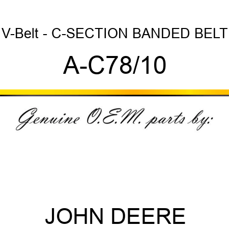 V-Belt - C-SECTION BANDED BELT A-C78/10
