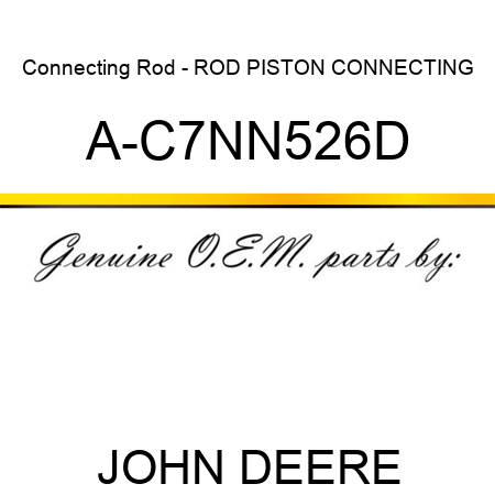 Connecting Rod - ROD, PISTON CONNECTING A-C7NN526D