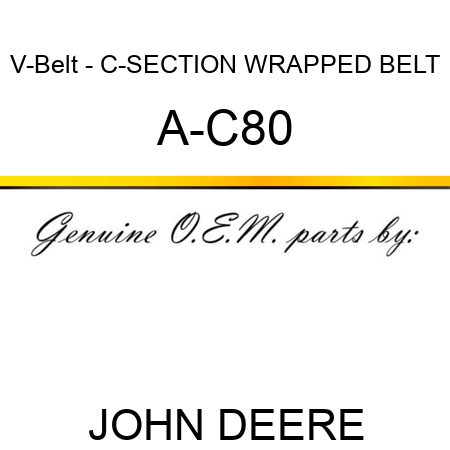 V-Belt - C-SECTION WRAPPED BELT A-C80