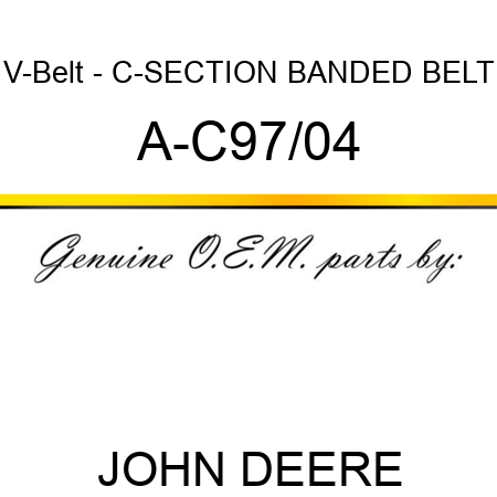V-Belt - C-SECTION BANDED BELT A-C97/04