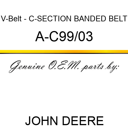 V-Belt - C-SECTION BANDED BELT A-C99/03