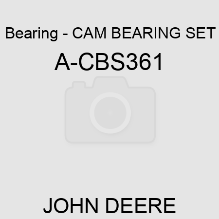 Bearing - CAM BEARING SET A-CBS361