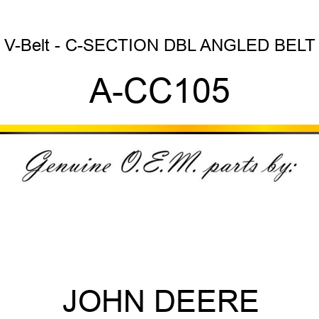 V-Belt - C-SECTION DBL ANGLED BELT A-CC105