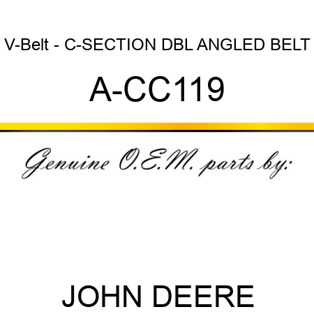 V-Belt - C-SECTION DBL ANGLED BELT A-CC119