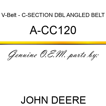 V-Belt - C-SECTION DBL ANGLED BELT A-CC120