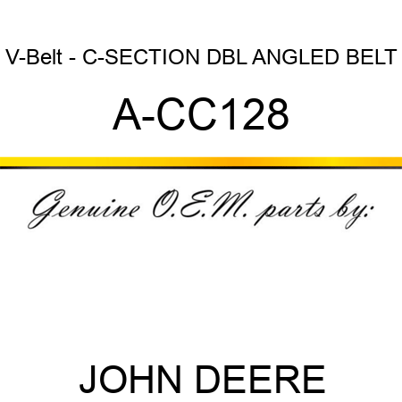 V-Belt - C-SECTION DBL ANGLED BELT A-CC128
