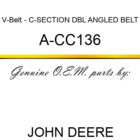 V-Belt - C-SECTION DBL ANGLED BELT A-CC136