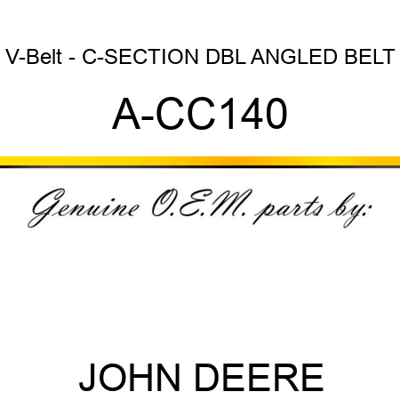 V-Belt - C-SECTION DBL ANGLED BELT A-CC140