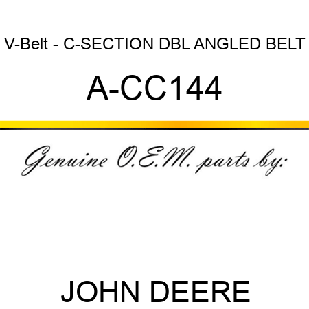 V-Belt - C-SECTION DBL ANGLED BELT A-CC144
