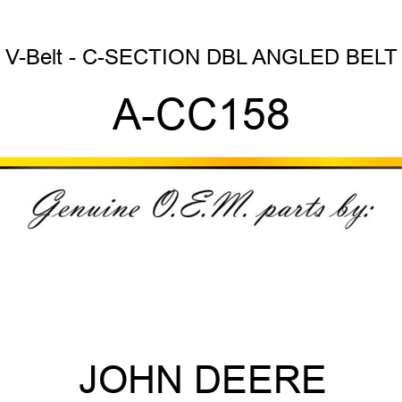 V-Belt - C-SECTION DBL ANGLED BELT A-CC158